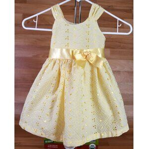 Bonnie Jean Eyelet Size 2T toddler dress - Yellow